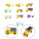 10Pcs Pull Back Car Toy Kit Inertial Engineering Model Transport 4