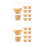 20 Pcs Mini Woven Baskets For Dollhouse Decor 1:12 Scale With Handles 6