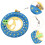 1Pc Plastic Wheel 200M Sky Blue 18Cm 10