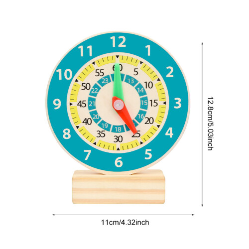 Wood Number Clock Toy Children Cognitive Educational Tool 1