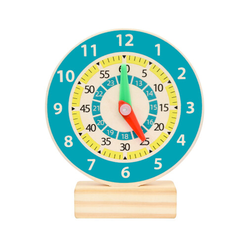 Wood Number Clock Toy Children Cognitive Educational Tool 2
