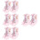 8Pares De Rosa Para Bonecas Botas Miniatura Infantil 9