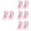8Pares De Rosa Para Bonecas Botas Miniatura Infantil 8