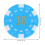 50Pcs Plastic Chips Game Counters Supply 9