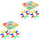 2 Sets Portable Flying Chess Mat Game Board Toy 5