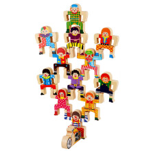 1Set Kids Wooden Stacking Balance Toy Assorted Color Educational Game