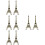 8 Pcs Eiffel Tower Model Figurine Vintage Building Ornament 9