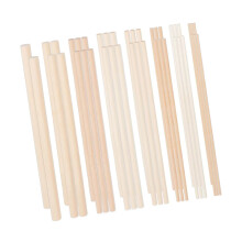 Paquet de 42 tiges artisanales en bois lisse pour l'artisanat,