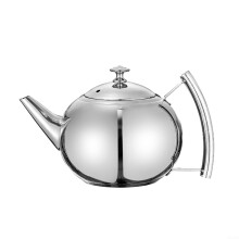 Stainless Steel Tea Maker 2L Teapot With Removable Strainer For Loose Leaf Tea Silver Grip Handle Heatable For Home Use