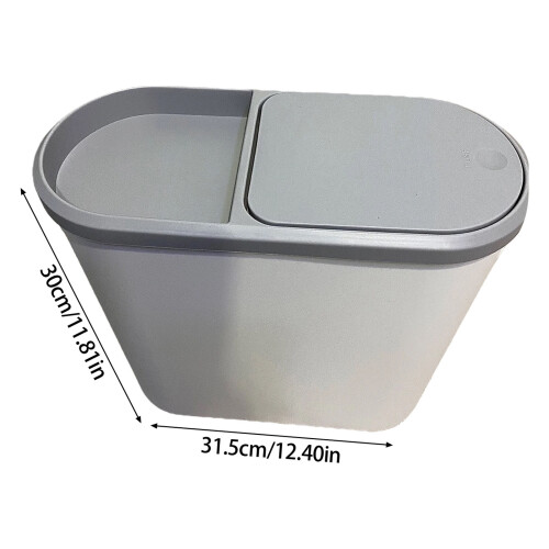 Kitchen Bathroom Bin Press to Open Lid-Off white 10L press 2