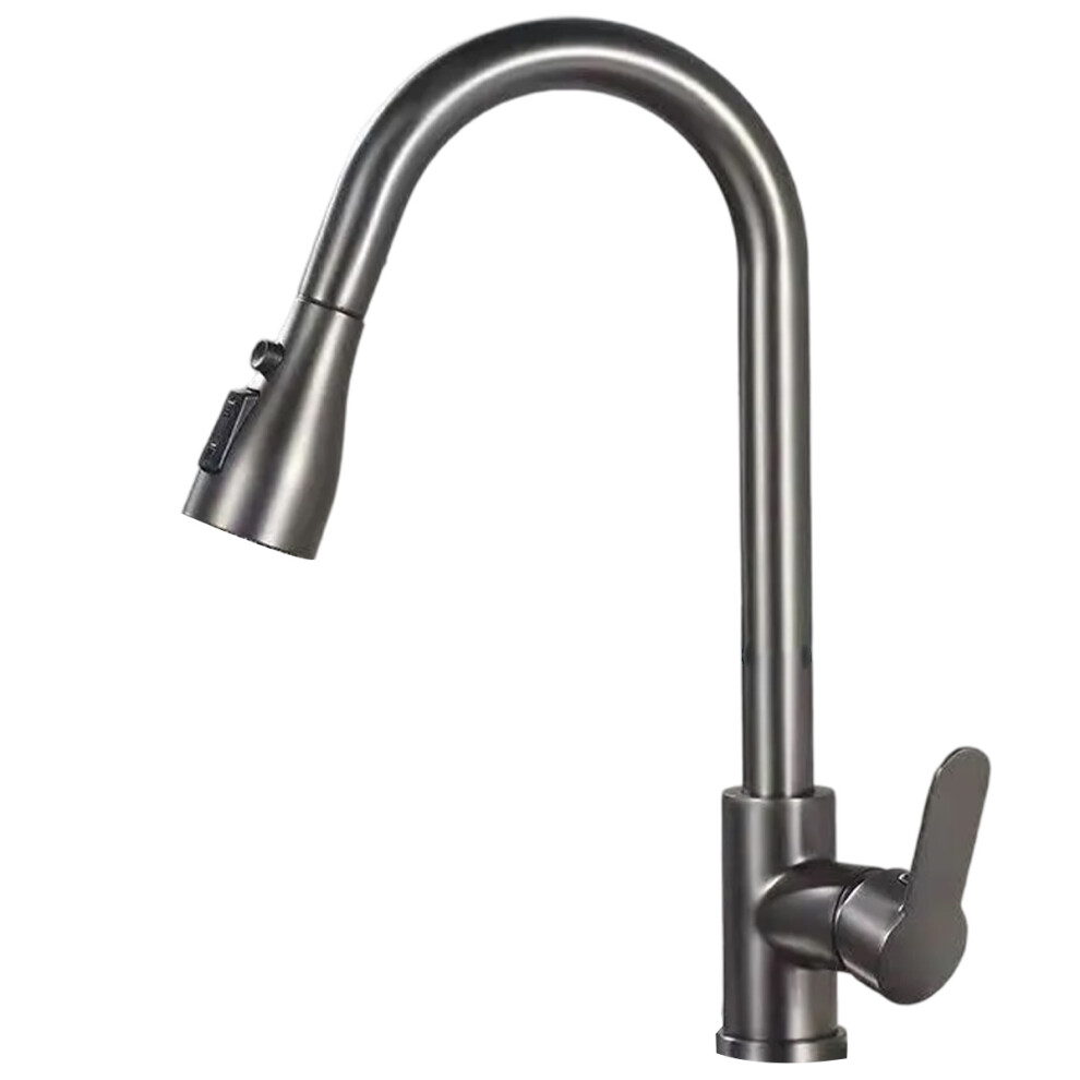 Stainless Steel Kitchen Faucet With Retractable Hose, High Arc Single Handle Pull Down Sprayer With Drip-Free Ceramic Cartridge And 360-Degree Bendabl 9135470880997