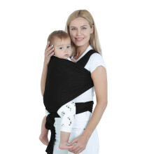 Andningsbart tyg, ergonomisk design, handsfree-bärsele för nyfödda upp till 16 kg, mjuk och stretchig som främjar hälsosam höftutveckling, One-S