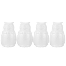 4pcs Unfinished Animal Ornaments Children Diy Crafts Owl Figurines
