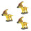 3Pcs Parassaurolophus Decorativo Com Cabeça Móvel 6