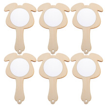 30 Pcs Wooden Mini Mirrors For Kids Diy Hand Unfinished