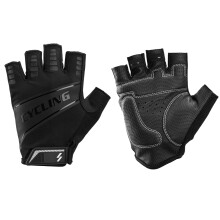 1Pair Unisex Half Finger Gloves Breathable Black for Outdoor Biking