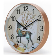 Battery Operated Decorative Wall Clocks, Modern Rose Gold, Quiet & Non Ticking Movement, Unique Design for Hospital and School