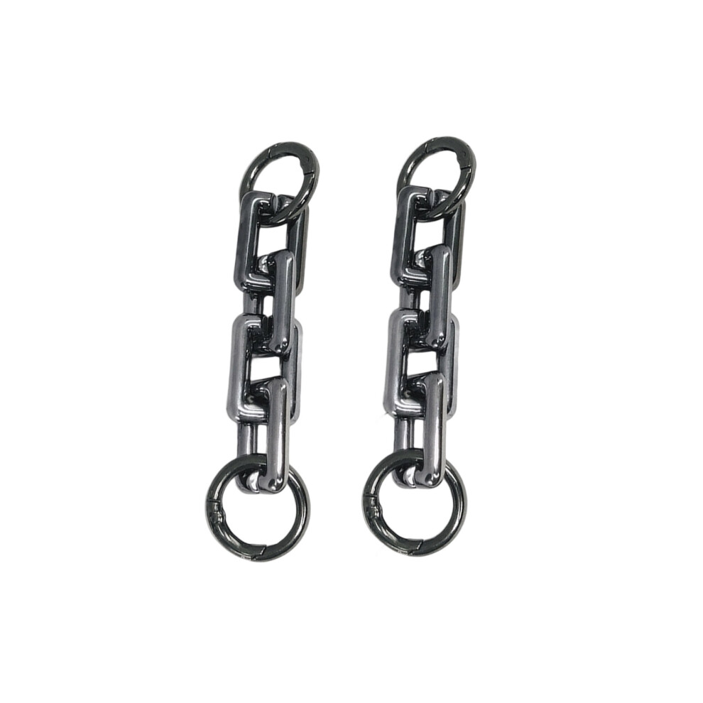 2Pcs Purse Strap Extender Chain 11.6Cm Long Pvc Bag-Gun Color 7695000391734
