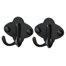 Modern Double Loop Hooks Rusts Resistant Picture Hangers-Black