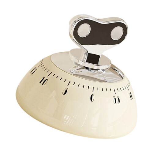 Magnetic Mechanical Timer For Kitchen Baking Gym Office-White