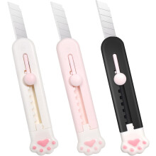 Niedliches Cutter-Set, ausziehbare Universalmesser mit Edelstahlklingen für Büro und Haushalt, tragbares Design für einfachen Transport,