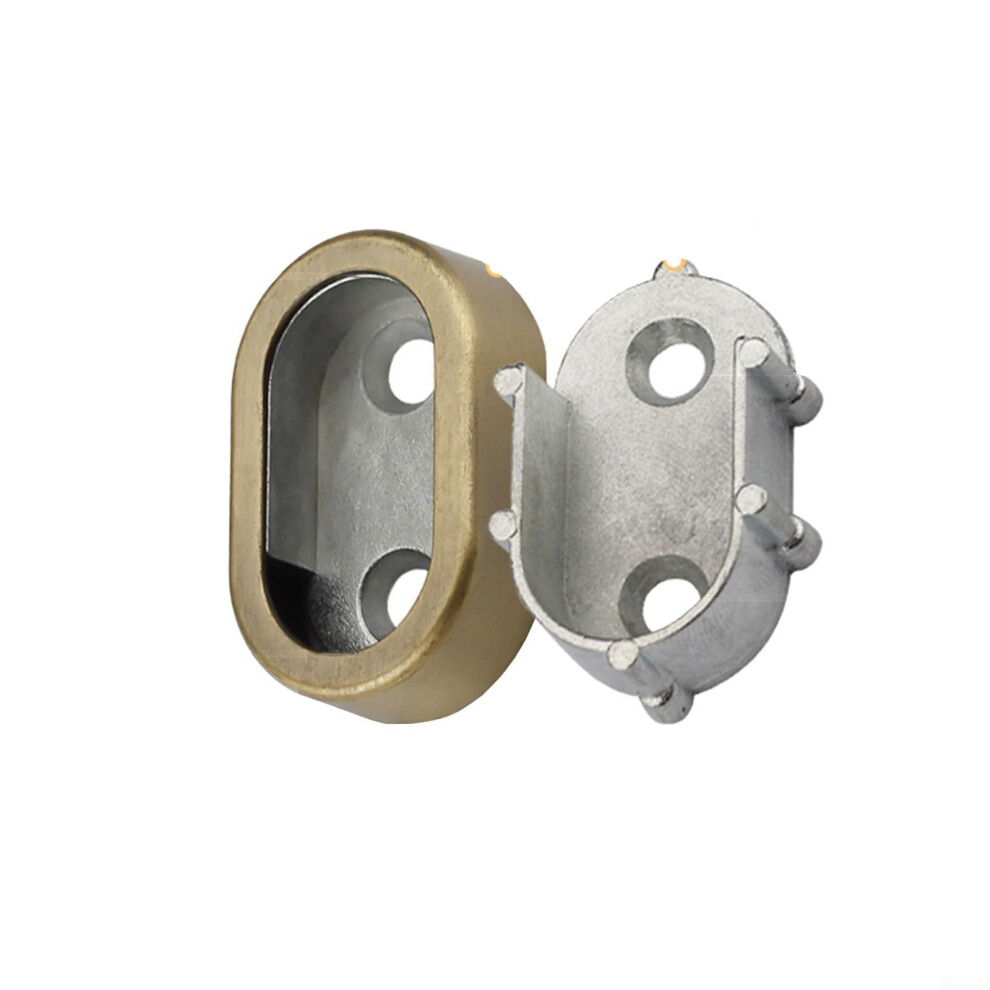 Zinc Alloy Oval Closet Rod End Supports Wardrobe Flange Bracket Holder Nickel Plated Rust Resistant Green Ancient Finish 9323874292502