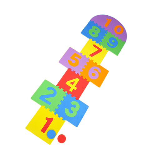 School Hopscotch Mat Game Kids Interlocking Tiles Toys Playmat Jigsaw ...