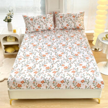 Fitted Sheets Flowers Plant Print Deep Pocket 30cm Size Double King Single Small Double Bedding Fade Resistant Easy Care