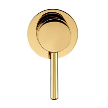 1/2 Inch Wall Water Round Concealed Manual For Valve Mixer Lever And Cold Mounted Control With Single Hot Brass Construction Gold