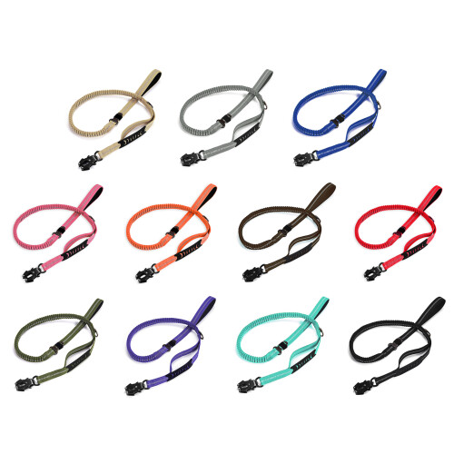Reflective Pet Leash with Adjusting Clasps for Dog-Black 1
