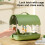 Outdoors Acrylic Bird Cages Set Luxurious-Leather green 7