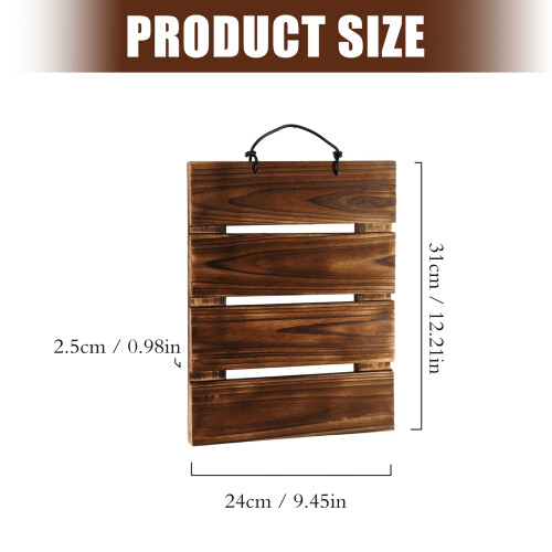 Easy Install Wood Wall Mount Planter for-24 32CM carbonized p 2