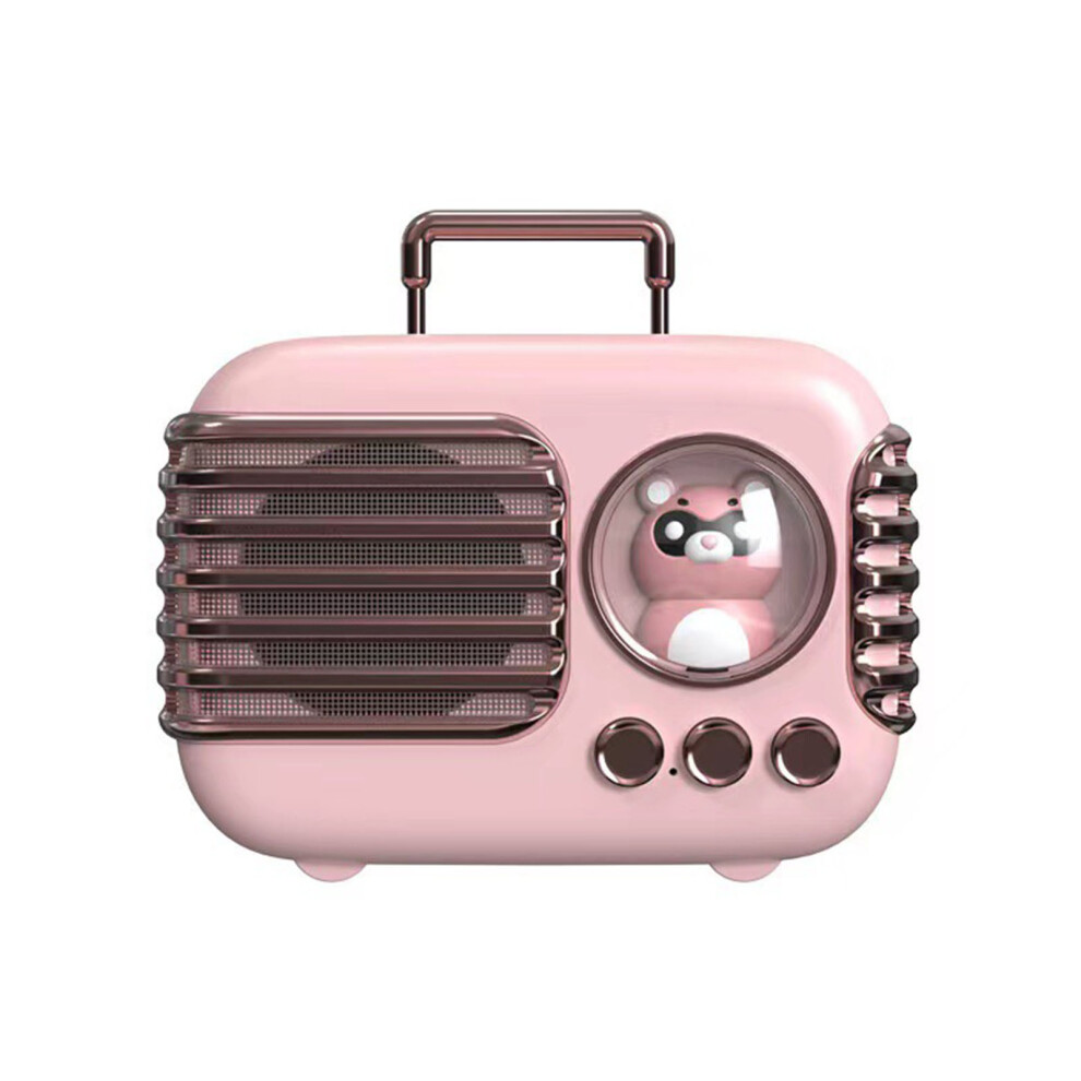 Creative Luggage-Shaped Speaker, Portable Speaker With Wireless Stereo Sound Built-In Microphone, Mini Retro Speaker With Card Insertion Function For 9094122645899