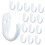 20pcs Zinc Alloy Wall Hook Strong Sturdy Versatile for-White 1