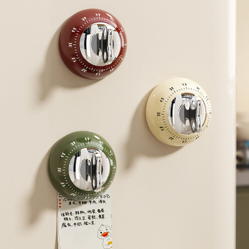 Mechanischer Timer mit magnetischer Basis zum Backen,-Weiß 2