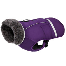 Harnesses Winter Dog Coat Warm Dog Clothes Vests-Purple XXXL