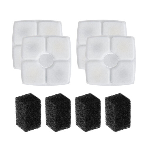 Automatic Fountain Filter with Foam Set Pet Fountain-4 plus 4