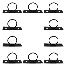 Pack de 10 supports de fixation pour corde de cerceau, kit-Noir