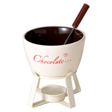 Fondue Pots Set Ceramic Butter Warmers Set Tealight-White