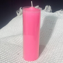 Pillar Candle 160mm x 50mm Unscented Fat Candle Odorless EcoFriendly Pink For Christmas Weddings Spa Decor