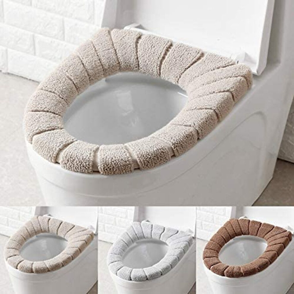 Soft Thicker Toilet Seat Cover, Winter Warm Toilet Seat Universal Warmer For Cozy Bathrooms, Reusable Washable Mat Pad Maintains Hygiene 9135470891726