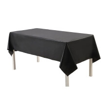 Solid Plastic Tablecloth Splashes Protective Decoration-Black