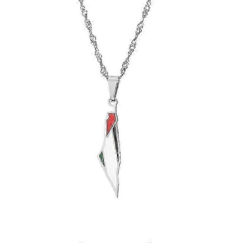 (Silver) Chain necklaces, silver and gold, Palestinian pendants