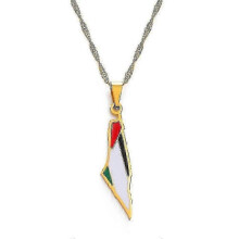 (Gold) Chain necklaces, silver and gold, Palestinian pendants