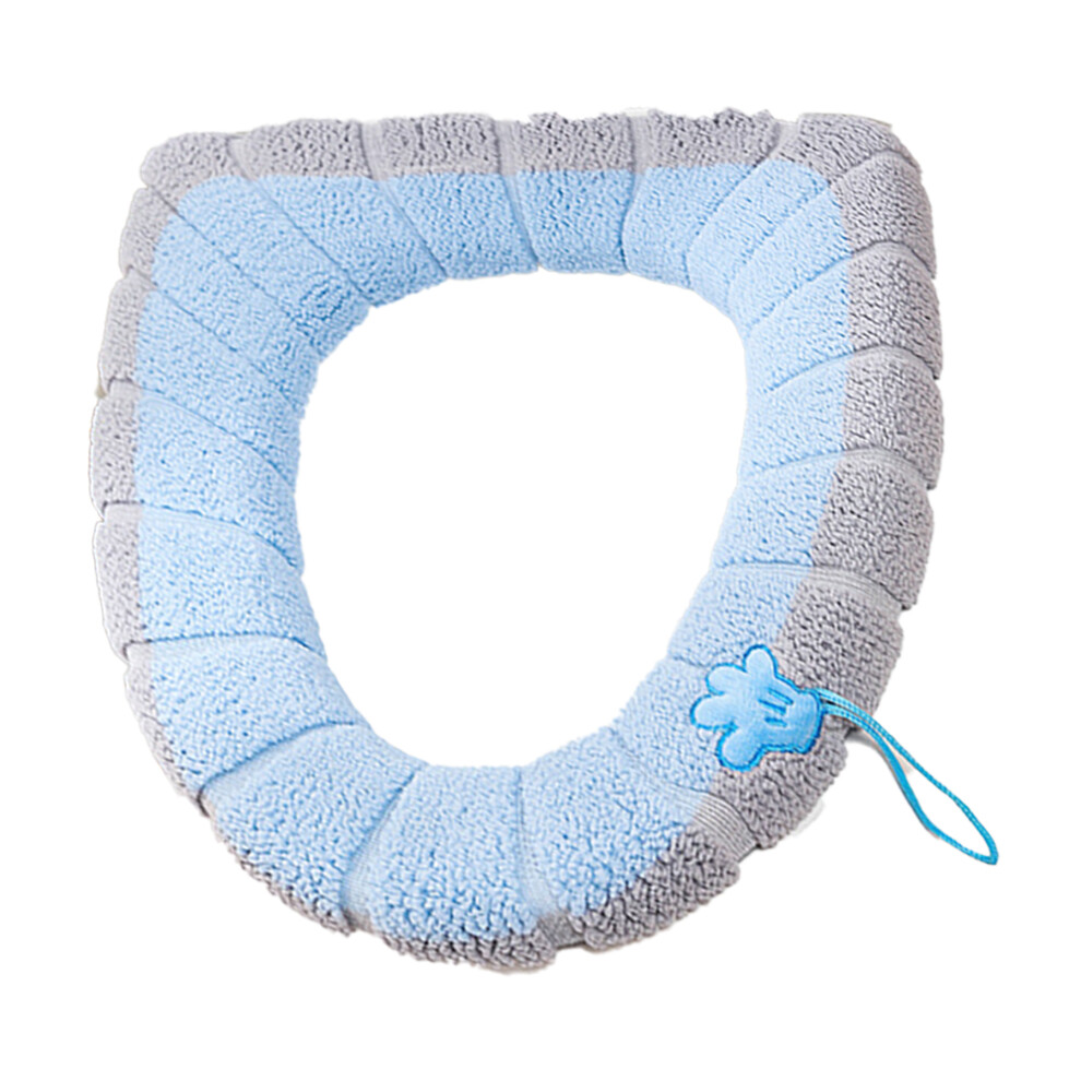 Toilet Seat Cover For Universal All Seasons, Comfortable Toilet Lid Soft Warmer Cushion With High Elasticity Easy Installation For Most Oval Toilet Se 9135470893201