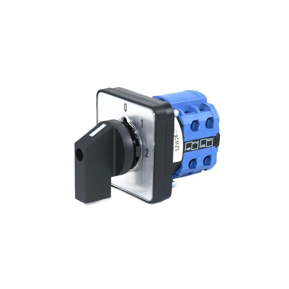 20A 660V Twophase Threeposition Changeover Cam Switch, 8Screw Terminals, Panel 48X48mm 9339159556917