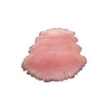 (60 90cm, Pink) Faux fur floor rugs, available in various colors and sizes, soft, warm and practical
