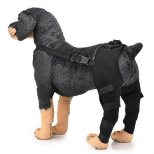 (L(for 22.5-32.5kg), Black) Puppy knee pads, Dog hind leg support braces, Joint injury recovery protection