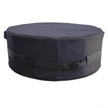 Outdoor Fire Cover Round for InGround Fire Waterproof 420D Oxford Fabric Adjustable Hem Cord Padded Handles
