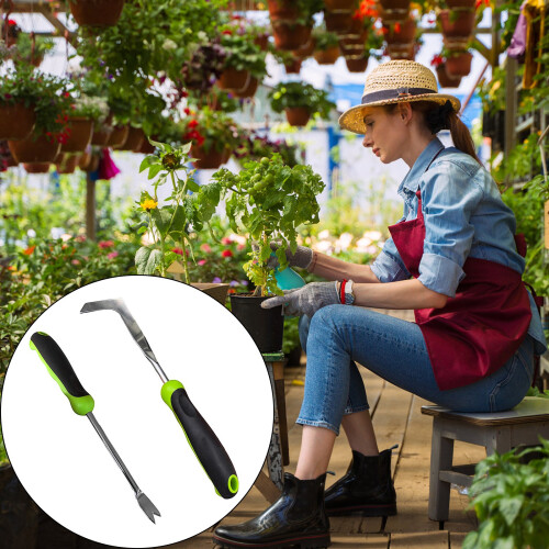 Désherbeur robuste en acier antirouille, conception en forme de 1
